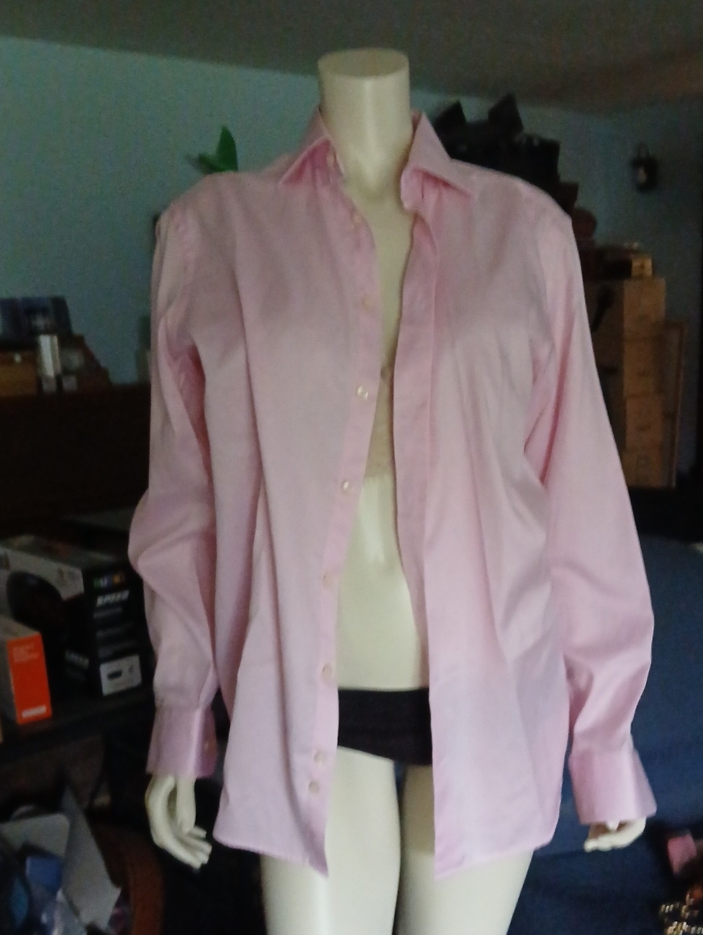 NWOT Eton Textured Light Pink Men's ContemporaryLong Sleeve Size 39 16.5 - Picture 2 of 8